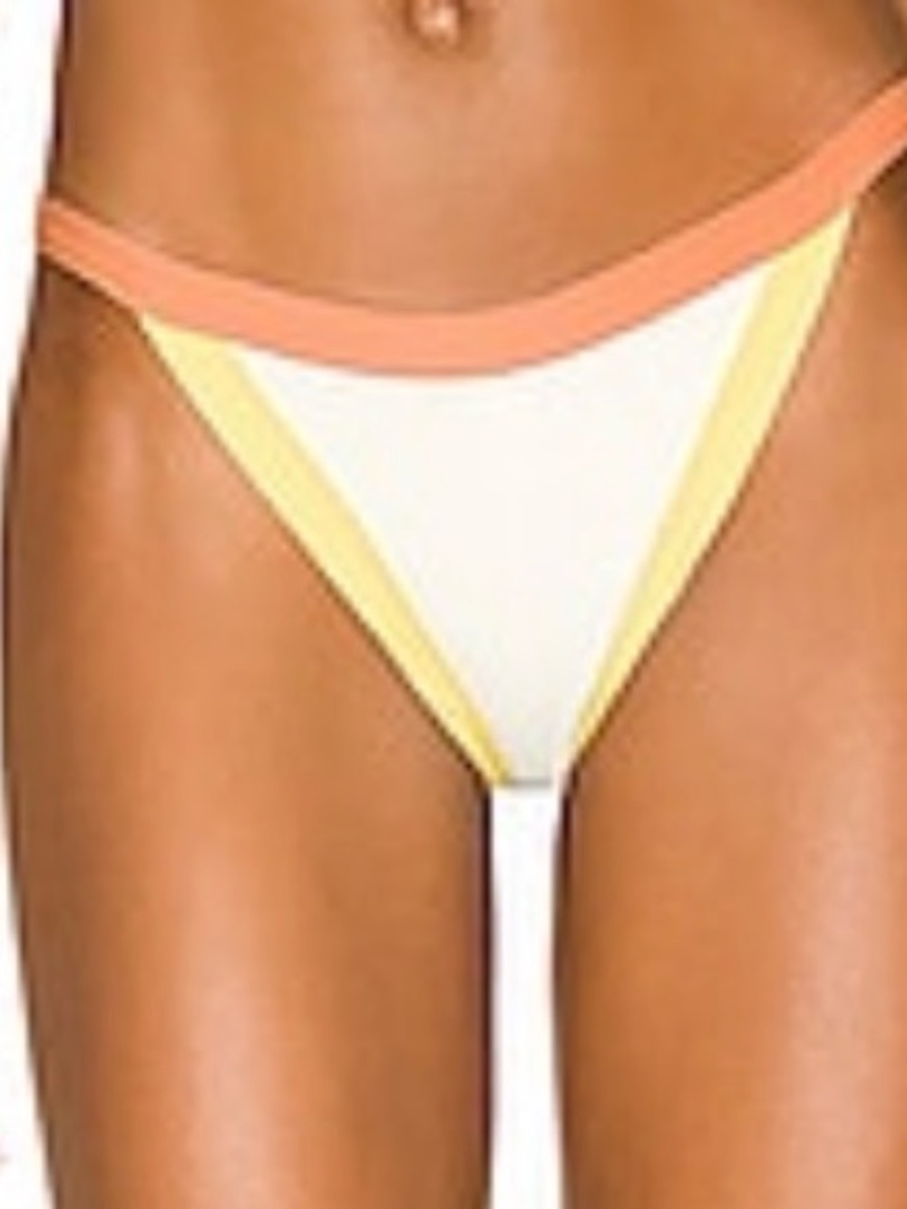 l*space Colorblock Bikini Bottom in Cream, Lemon Drop & Tangy